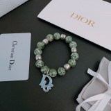 Dior New Couple Retro Multi Element Agate Thai Silver Style Bracelet