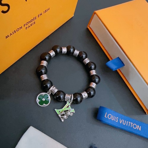 Louis Vuitton New Couple Vintage Multi Element Agate Thai Silver Bracelet