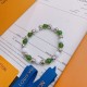 Louis Vuitton New Vintage Multi Element Agate Thai Silver Style Bracelet