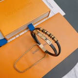Louis Vuitton New Couple's Versatile Cowhide Hand Rope Bracelet