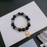 Dior New Couple Retro Multi Element Agate Thai Silver Style Bracelet
