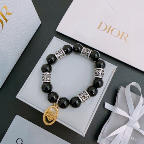 Dior New Couple Retro Multi Element Agate Thai Silver Style Bracelet
