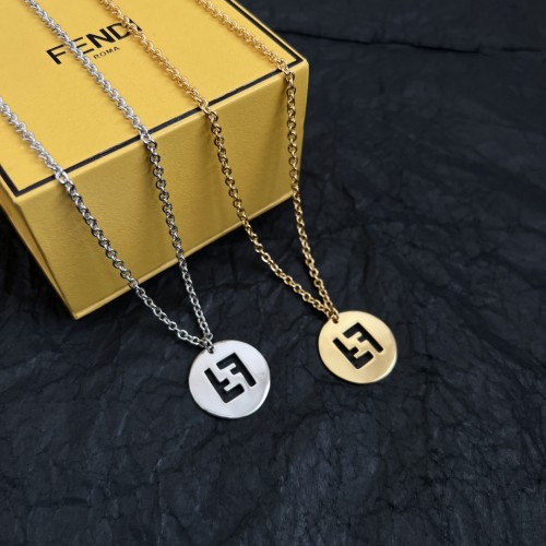 Fendi New Elegant Round Pendant Necklace
