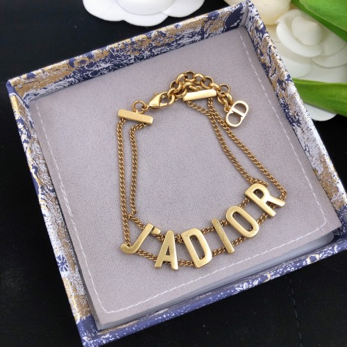 Dior New Fashion Simple Letter Double Layer Bracelet