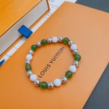 Louis Vuitton New Vintage Multi Element Agate Thai Silver Style Bracelet