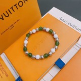 Louis Vuitton New Vintage Multi Element Agate Thai Silver Style Bracelet