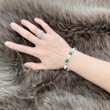 Louis Vuitton New Vintage Multi Element Agate Thai Silver Style Bracelet