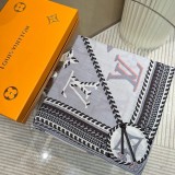 Louis Vuitton Classic Braided Monogram Printed Cashmere Shawl Size: 140x140 CM