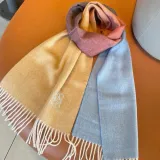 Loewe Fashion Elegant Embroidered Logo Gradient Scarf Size: 30x180 CM