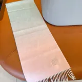 Loewe Fashion Elegant Embroidered Logo Gradient Scarf Size: 30x180 CM