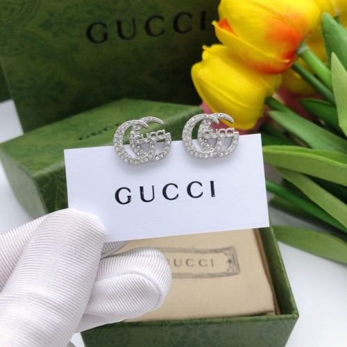 Gucci New Fashion Diamond studded Double G Earrings