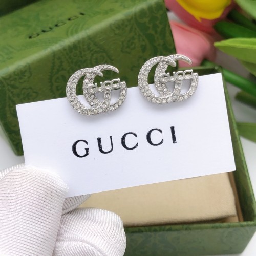 Gucci New Fashion Diamond studded Double G Earrings