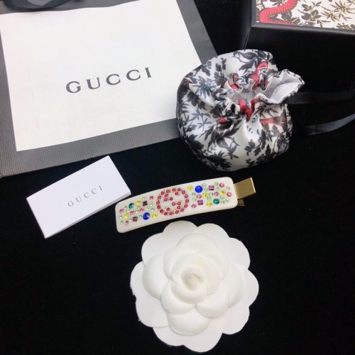 Gucci New Fashion Colored Crystal Letter Headpiece Hair Clip