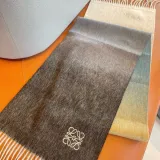 Loewe Fashion Elegant Embroidered Logo Gradient Scarf Size: 30x180 CM