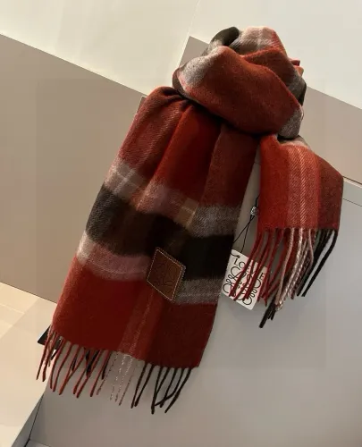 Loewe New Couple's Classic Checkered Casual Cashmere Scarf Size: 35x180 CM
