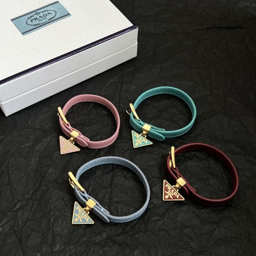 Prada New Fashion Hot Triangle Leather Bracelet