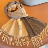 Loewe Fashion Elegant Embroidered Logo Gradient Scarf Size: 30x180 CM