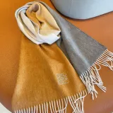 Loewe Fashion Elegant Embroidered Logo Gradient Scarf Size: 30x180 CM