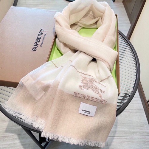 Burberry Classic War Horse Logo Embroidered Cashmere Scarf Size: 90x200 CM