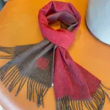 Loewe Fashion Elegant Embroidered Logo Gradient Scarf Size: 30x180 CM