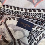Louis Vuitton Classic Braided Monogram Printed Cashmere Shawl Size: 140x140 CM