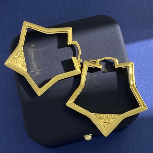 Prada New Fashion Hollow Five Cornered Star Earrings
