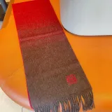 Loewe Fashion Elegant Embroidered Logo Gradient Scarf Size: 30x180 CM