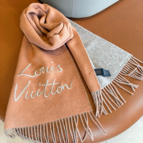 Louis Vuitton New Classic Embroidered Logo Double Sided Scarf Size: 30x180 CM