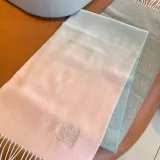 Loewe Fashion Elegant Embroidered Logo Gradient Scarf Size: 30x180 CM