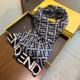 Fendi Classic F Letter Element Scarf Size: 32x200 CM