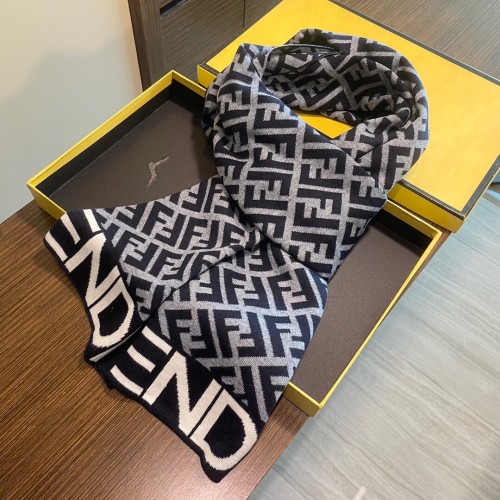 Fendi Classic F Letter Element Scarf Size: 32x200 CM