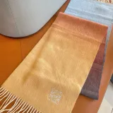 Loewe Fashion Elegant Embroidered Logo Gradient Scarf Size: 30x180 CM