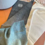 Loewe Fashion Elegant Embroidered Logo Gradient Scarf Size: 30x180 CM
