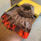 Fendi Classic F Letter Element Scarf Size: 32x200 CM