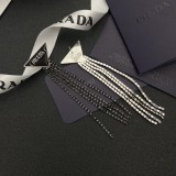 Prada New Fashion Explosive Tassel Chain Triangle Earrings