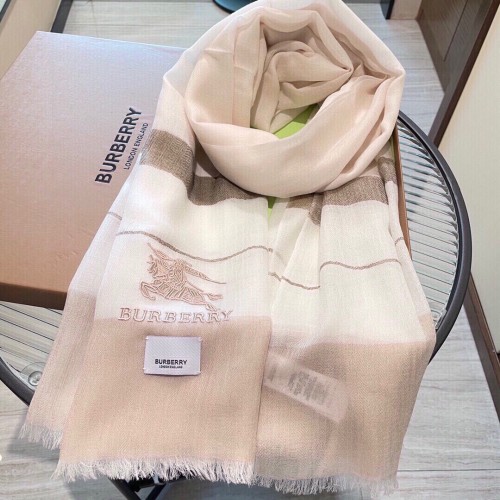 Burberry Classic War Horse Logo Embroidered Cashmere Scarf Size: 90x200 CM