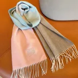 Loewe Fashion Elegant Embroidered Logo Gradient Scarf Size: 30x180 CM