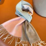 Loewe Fashion Elegant Embroidered Logo Gradient Scarf Size: 30x180 CM