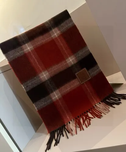 Loewe New Couple's Classic Checkered Casual Cashmere Scarf Size: 35x180 CM