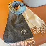 Loewe Fashion Elegant Embroidered Logo Gradient Scarf Size: 30x180 CM