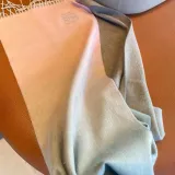 Loewe Fashion Elegant Embroidered Logo Gradient Scarf Size: 30x180 CM