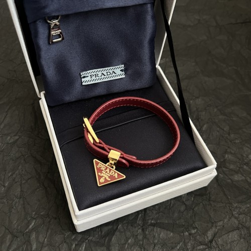 Prada New Fashion Hot Triangle Leather Bracelet
