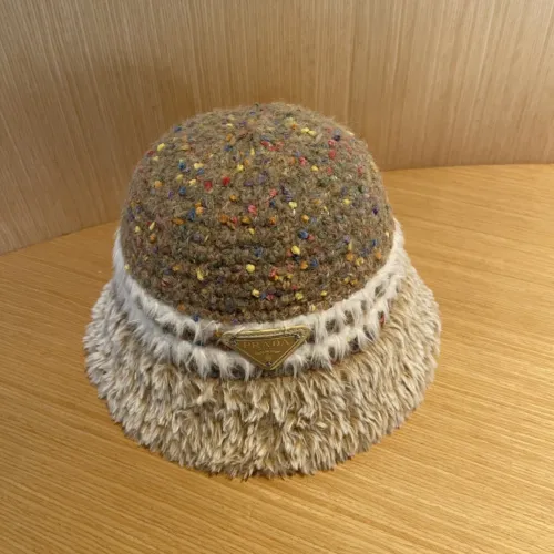 Prada New Plush Fisherman's Hat Autumn/Winter Warm Ear Protection Basin Hat