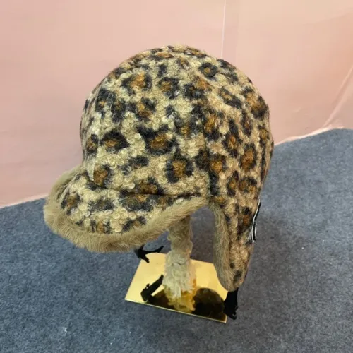 Prada New Fashion Leopard Pattern Warm Lei Feng Hat Women's Cycling Versatile Ear Protection Hat