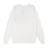 AMI Paris New Classic Embroidered Colorful Logo Round Neck Woolen Sweater