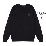 Prada New Classic Triangle Logo Round Neck Sweater