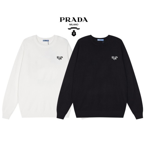 Prada New Classic Logo Printed Round Neck Sweater