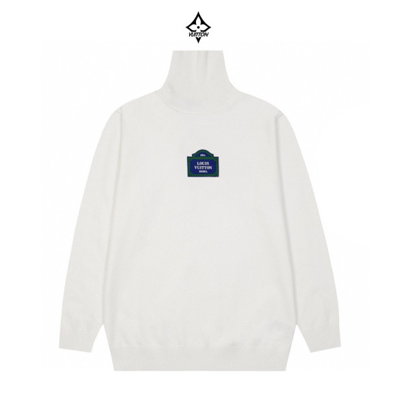 Louis Vuitton New Fashion Logo Embroidered Versatile High Collar Sweater