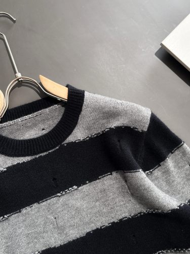 Louis Vuitton New Fashion Striped Wool Blended Round Neck Sweater
