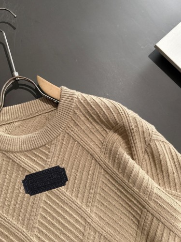 Dior New Fashion Embroidered Logo Wool Blended Round Neck Sweater